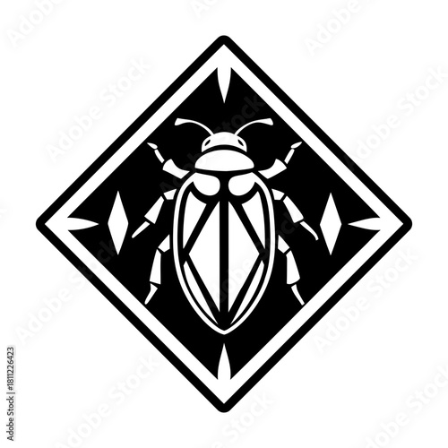 Filled style icon showing a beetle symbol