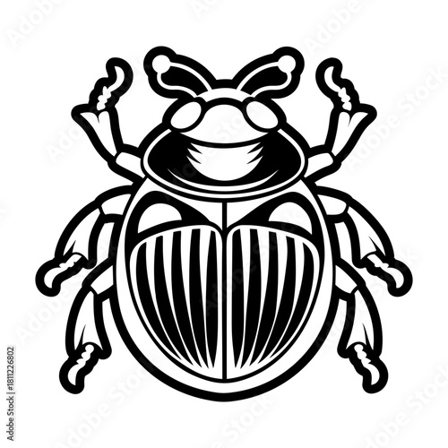Filled style icon showing a beetle symbol