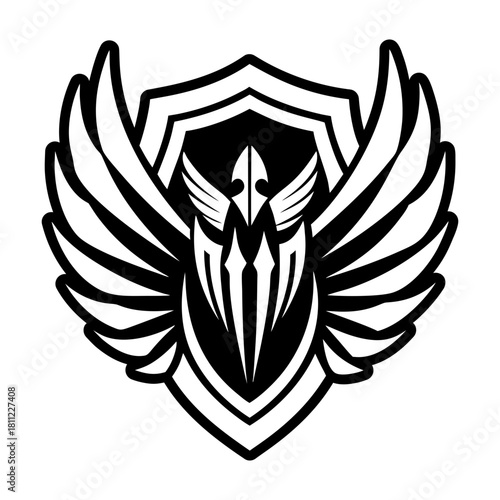 A solid style icon showing a bird plumage