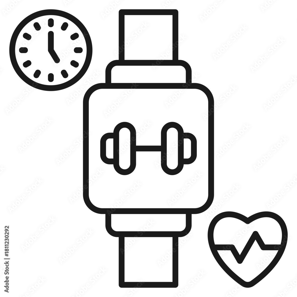 Obraz premium Wellness Challange Outline Icon