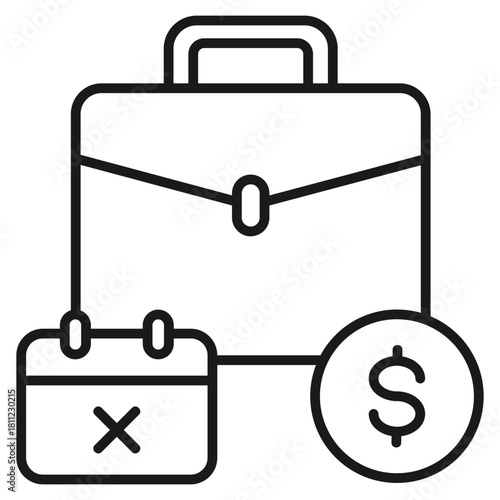 Paid Tame Off Outline Icon