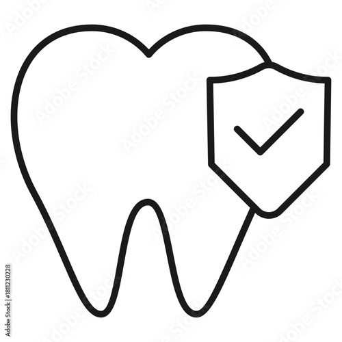 Dental Coverage Outline Icon