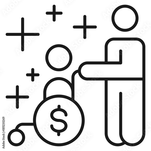Elderly Care Outline Icon