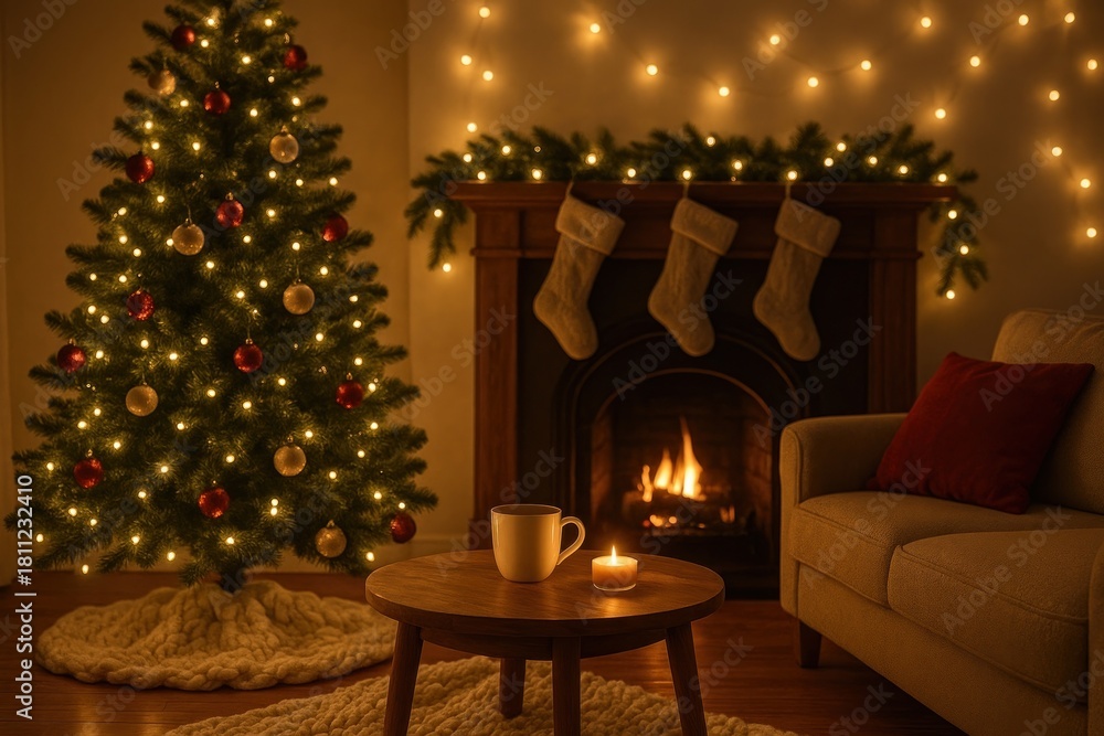 Fototapeta premium Cozy festive Christmas ambiance.