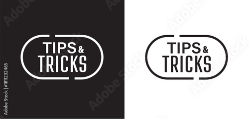 tips and tricks text information sign	