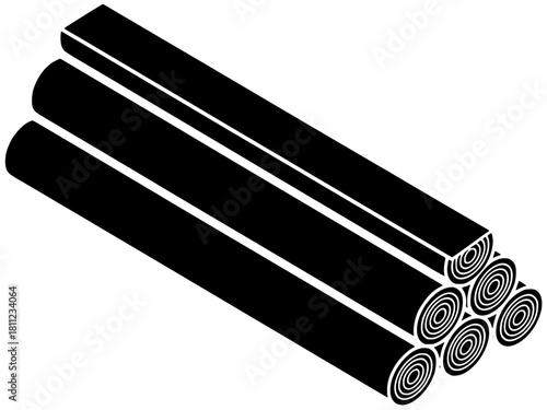 firewood illustration pile silhouette forest logo natural icon energy outline wood timber winter wooden fire brown log nature fuel shape nobody vector graphic background