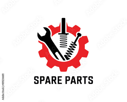 Spare parts gear wrench spring bolt repair maintenance automotive mechanical industrial equipment service shop