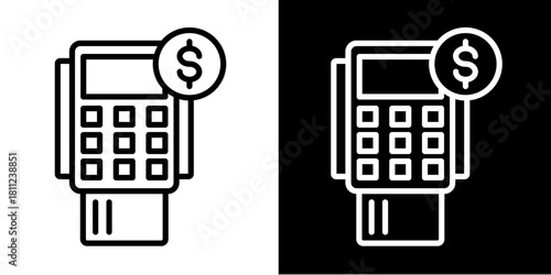 Card Reader  Icon Set White Style Collection
