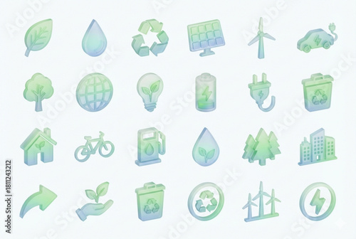 グラスモーフィズムアイコンセット