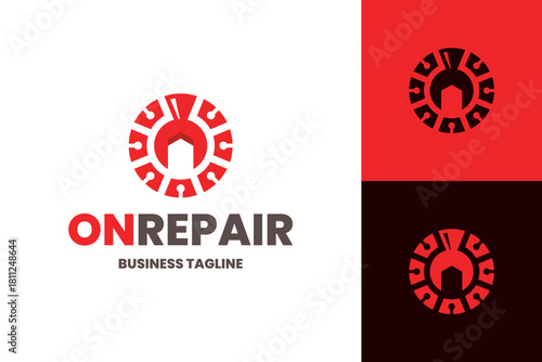modern wrench technology logo vector