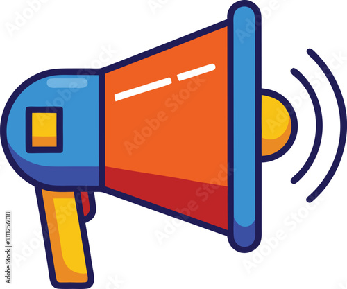 Prohibition symbol over a loudspeaker icon on a clean white background