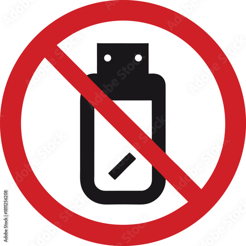 Icon representing no usb devices connected or available