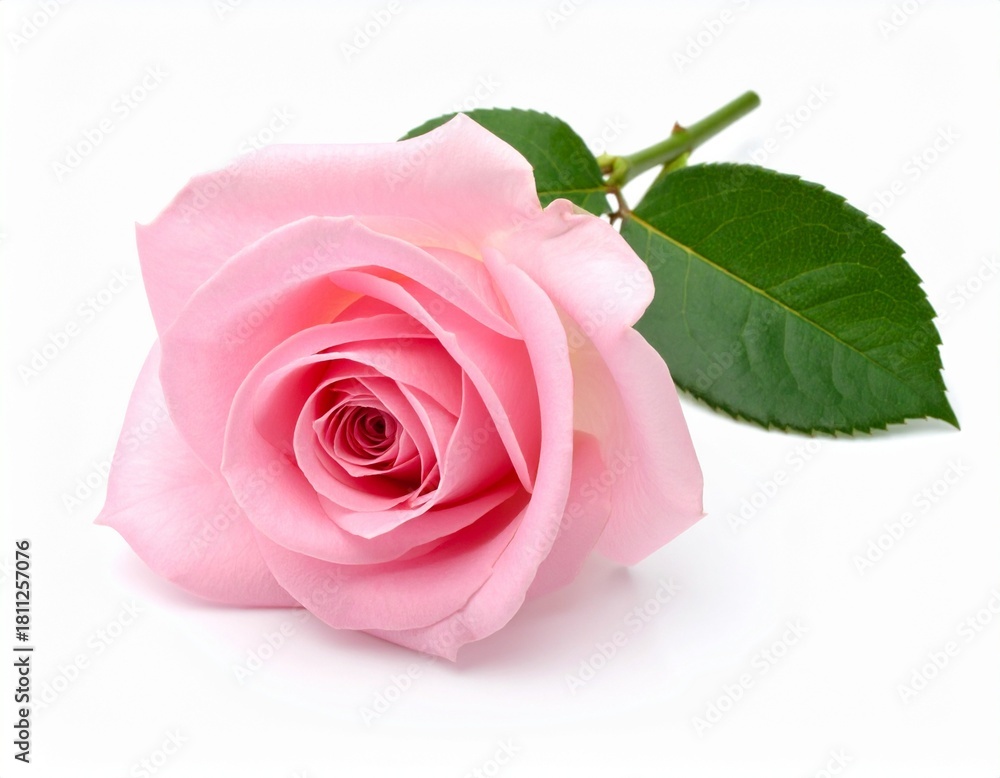 Fototapeta premium Pink rose isolated on white backgroud