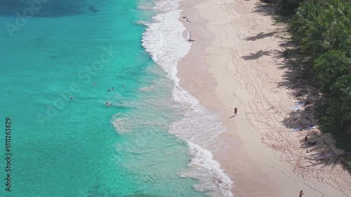 Playa Rincón , Dominican Republic, Samana. Beach Drone 4K footage