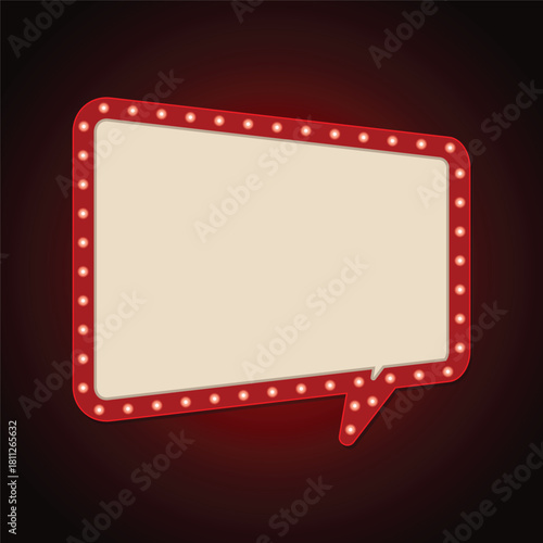 retro light box sign, cinema elemental theme