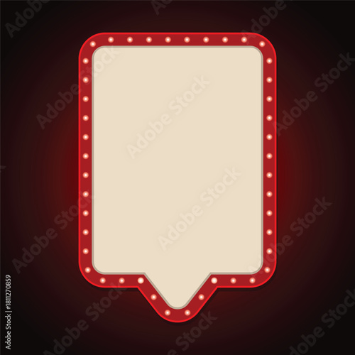 retro light box sign, cinema elemental theme