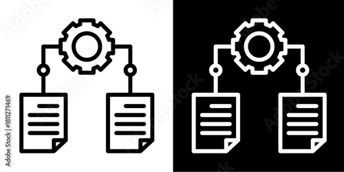 Data Integration Icon Set White Style Collection

