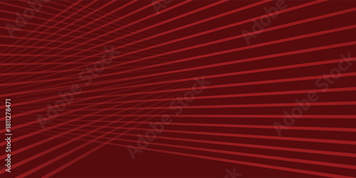 The bright red lines create the illusion of depth and perspective abstract simple