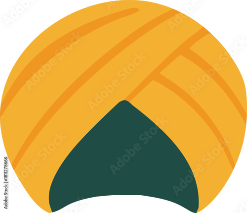 Golden turban with dark center