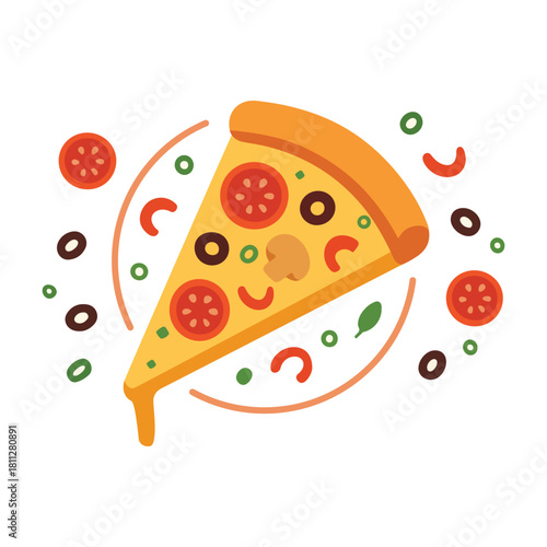 World Pizza Day Celebration Pizza Illustration