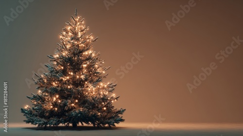 Christmas tree lights cinematic style hyper-realistic photography holiday festive warm