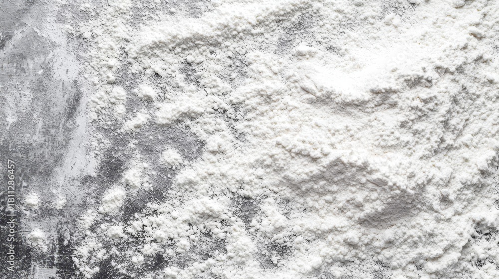 Fototapeta premium The scattered flour provides an ideal background for cooking and baking photography.