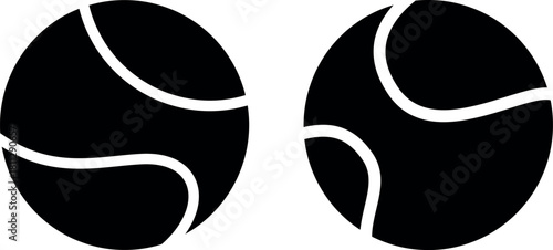 Vector set of realistic tennis balls isolated on checkered background