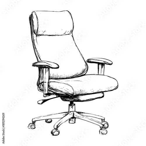 Stylish ergonomic office chair with adjustable features and wheels