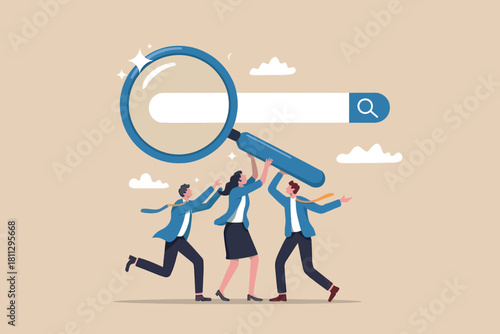 Finding answers: business team collaborates on search solution.