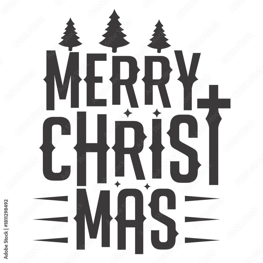 Naklejka premium Merry Christmas SVG