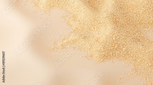 Raw pectin powder on soft beige background. Generative AI