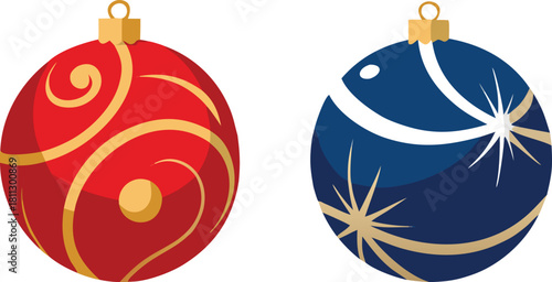 set of christmas balls