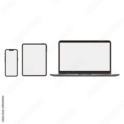 パソコンとタブレットとスマホイラストセット