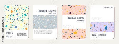 Notebook cover design. Terrazzo abstract