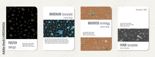 Notebook cover design. Terrazzo abstract
