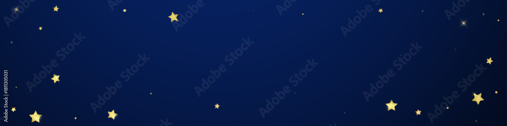 Naklejka premium Magic stars vector overlay. Gold stars scattered