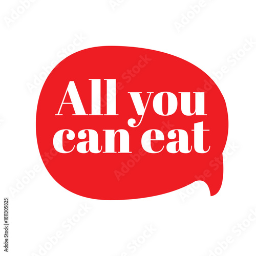 All you can eat label buffet