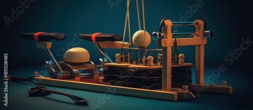 Intricate Wooden Goldberg Machine - A Study in Physics and Engineering.