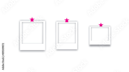 blank photo frame isolated on white