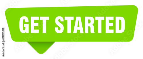 get started green sign isolated on transpatent background. get started sticker