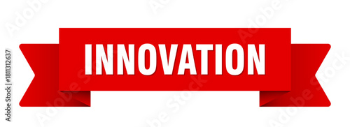 innovation ribbon isolated on transparent background. innovation ribbon