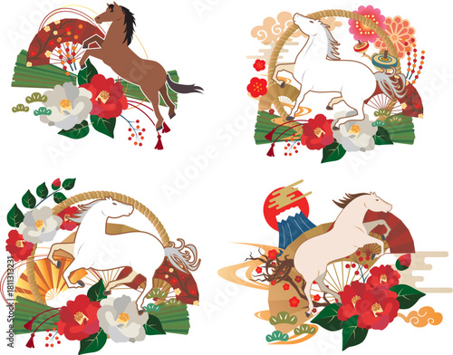 年賀状　2026年　午年
