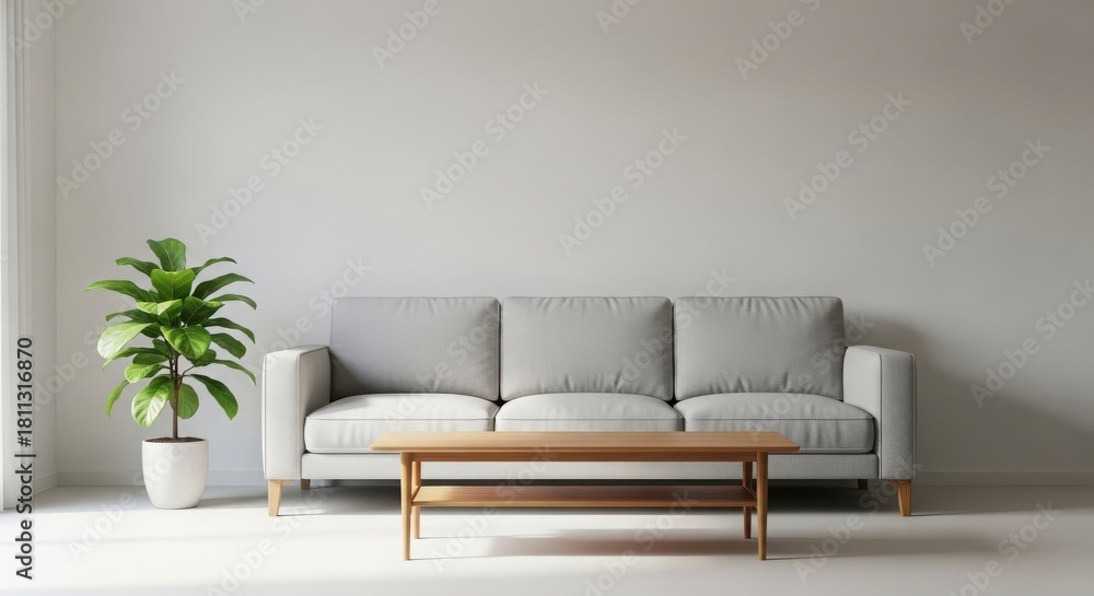 Fototapeta premium Sofa in modern living room interior
