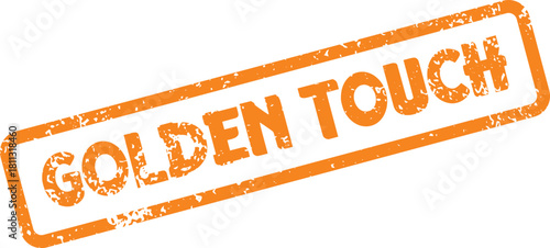 Golden Touch rubber stamp impression symbolizing success influence and valuable expertise power