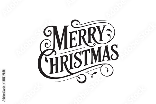 Merry Christmas Vector Typography