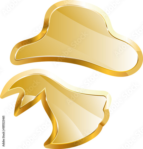 cowboy gold icon. Isolated on transparent background.
