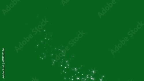 4k Sparkle dust trail loop transition, romantic white glitter particle trail animation heart shaped. glitter line trail sparkling particle on green screen. sparkling star twinkle glittering, valentine