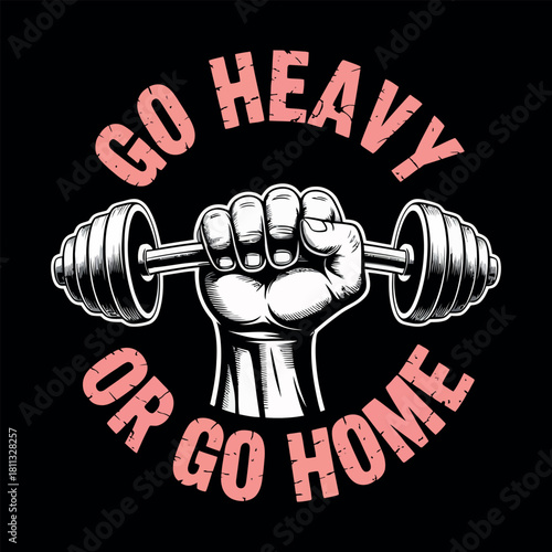 Fitness typography vector t-shirt design print