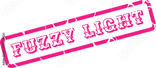 Illuminating pink textured Fuzzy Light stamp graphic representing hope and guidance