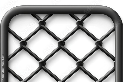 high-resolution black metal fence icon with rounded corners for vector design